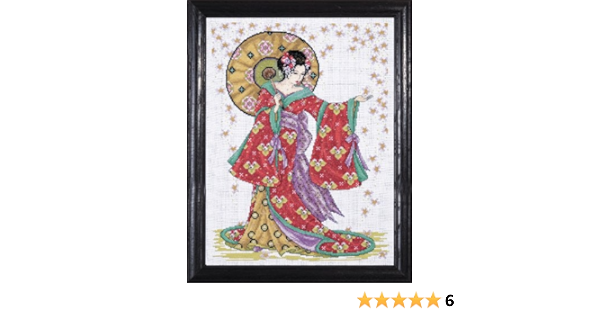 geisha girl cross stitch kit