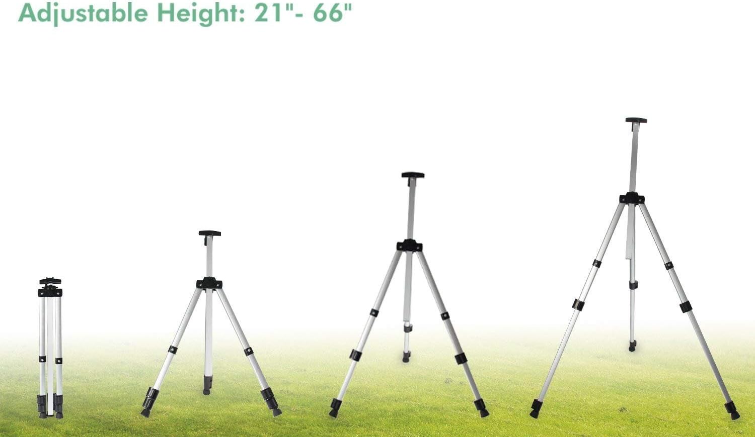 Artist Easel, Ohuhu 66" Aluminum Field Easel Stand with Bag for Table-Top/Floor, Art Easels with Adjustable Height from 21-Inch to 66-Inch Back to School Art Supplies Great Gift for Student Children : Office Products