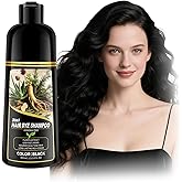 Hynqor Black Hair Dye Shampoo, 100% Gray Hair Coverage Natural Herbal Black Hair Color Shampoo for Women Men