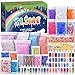 Slime Supplies Kit - Slime Stuff Charm Include Foam Balls, Fishbowl Beads, Glitter, Fruit Slices, Pearls, Slime Mylar Flake, Slime Containers for DIY Slime Making Kit, Girl Slime Party