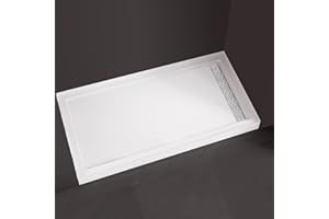 MORVANO Shower Base 60" x 32" Right Drain, Shower Pan Kit With Stainess Steel Cover, Non-Slip Acrylic in White, Brush Nickel for Bathroom