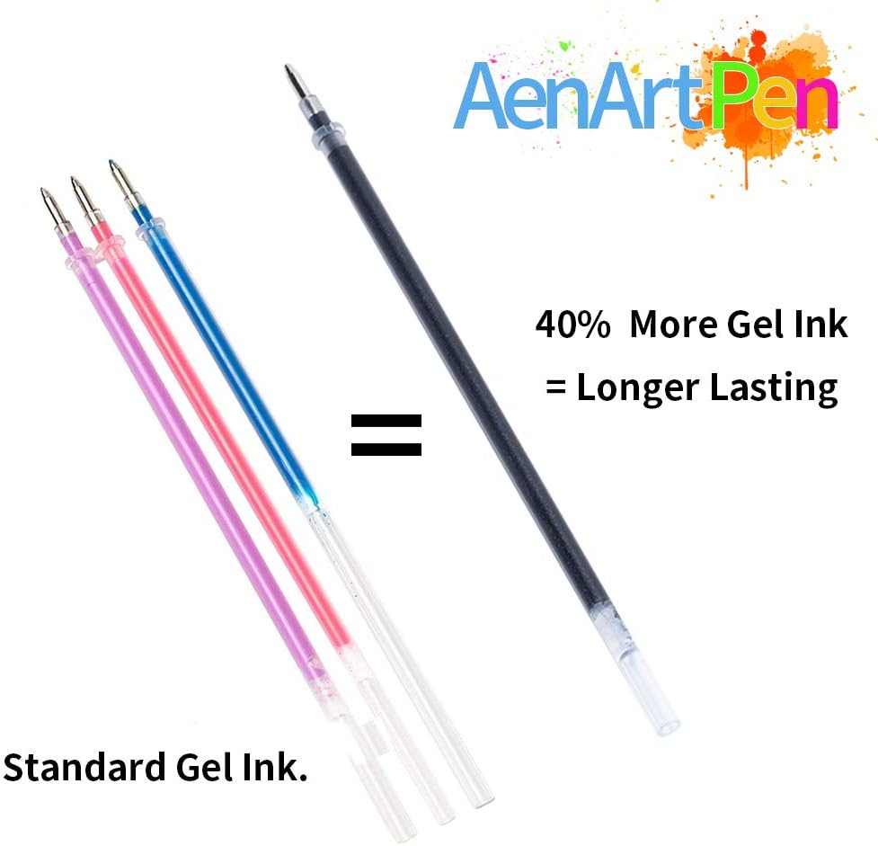 Glitter Gel Pens Color Gel Pen Set, Colored Gel Markers with 40% More Ink for Adult Coloring Books, Drawing, Journaling, Taking Note and Doodling (30 Colors) : Office Products