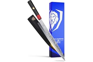 DALSTRONG Yanagiba Knife - 10.5 inch Sushi Knife - Ronin Series - Single Bevel Blade - Japanese AUS-10V Damascus Steel - Asia