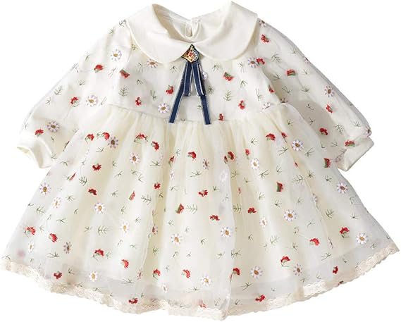 Amazon Co Jp ベビードレス 80 90 100 110 女の子 チュールワンピース 長袖 女の子ドレス ベビー ドレス 女の子 結婚式 女の子 フォーマル ワンピース ベビー服 赤ちゃん洋服 ホワイト 100 服 ファッション小物