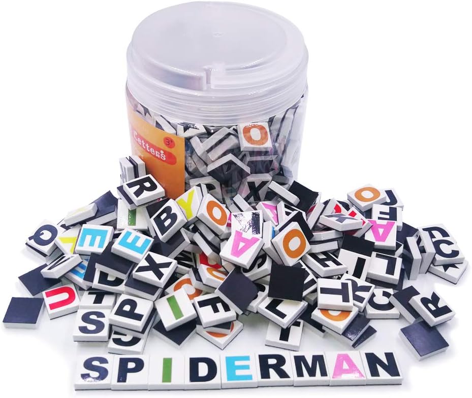 Seatrend 180 Pcs Magnetic EVA Foam Alphabet Small Letters Kits for Toddlers Kids in Fun Educational,Fridge Magnets Toy Set Preschool Learning Spelling Mathematics Counting (WhiteBackground)