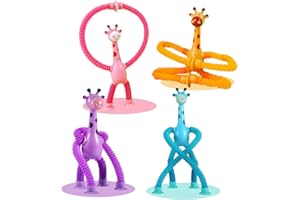 Pop Tubes Giraffes Fidget Toys for Kids Toddlers 4 Pcs Animal Sensory Toddlers Autism Toy Traval Essentials Party Favour Bulk
