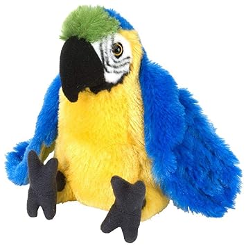 E-Chariot Soft Toys Macaw Parrot Plush Stuffed Animal Cuddlekins by Wild Republic (12292) 8 Inches