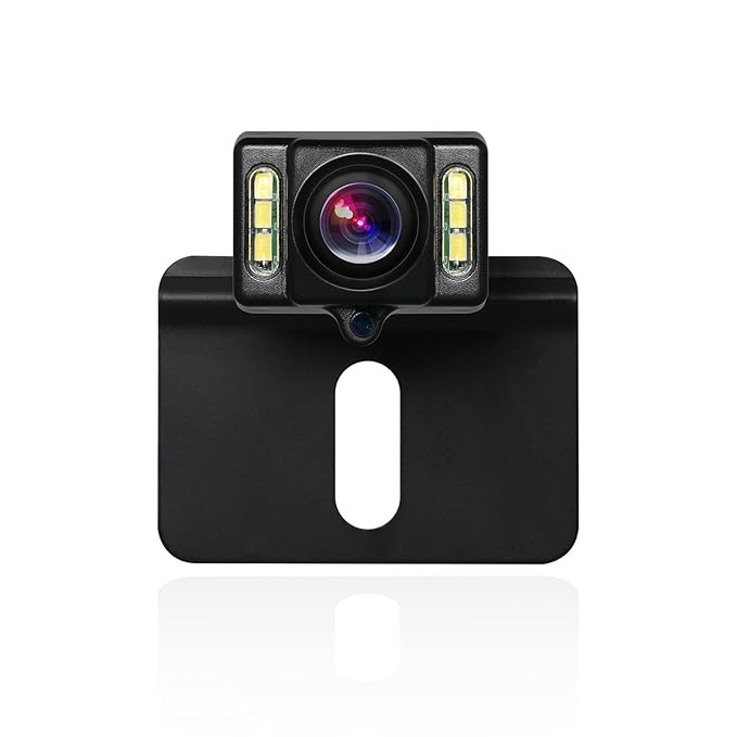 BOSCAM B1 wasserdichte Rückfahrkamera mit 6 LEDs für Nachtsicht, HD Backup Camera mit 170°Weitwinkel und Hilfslinien, Reverse
