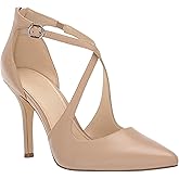 Minshluu Womens Pumps High Heels Pointed Toe Crossed Strap D'Orsay Zip up Stilettos Party Dress Shoes