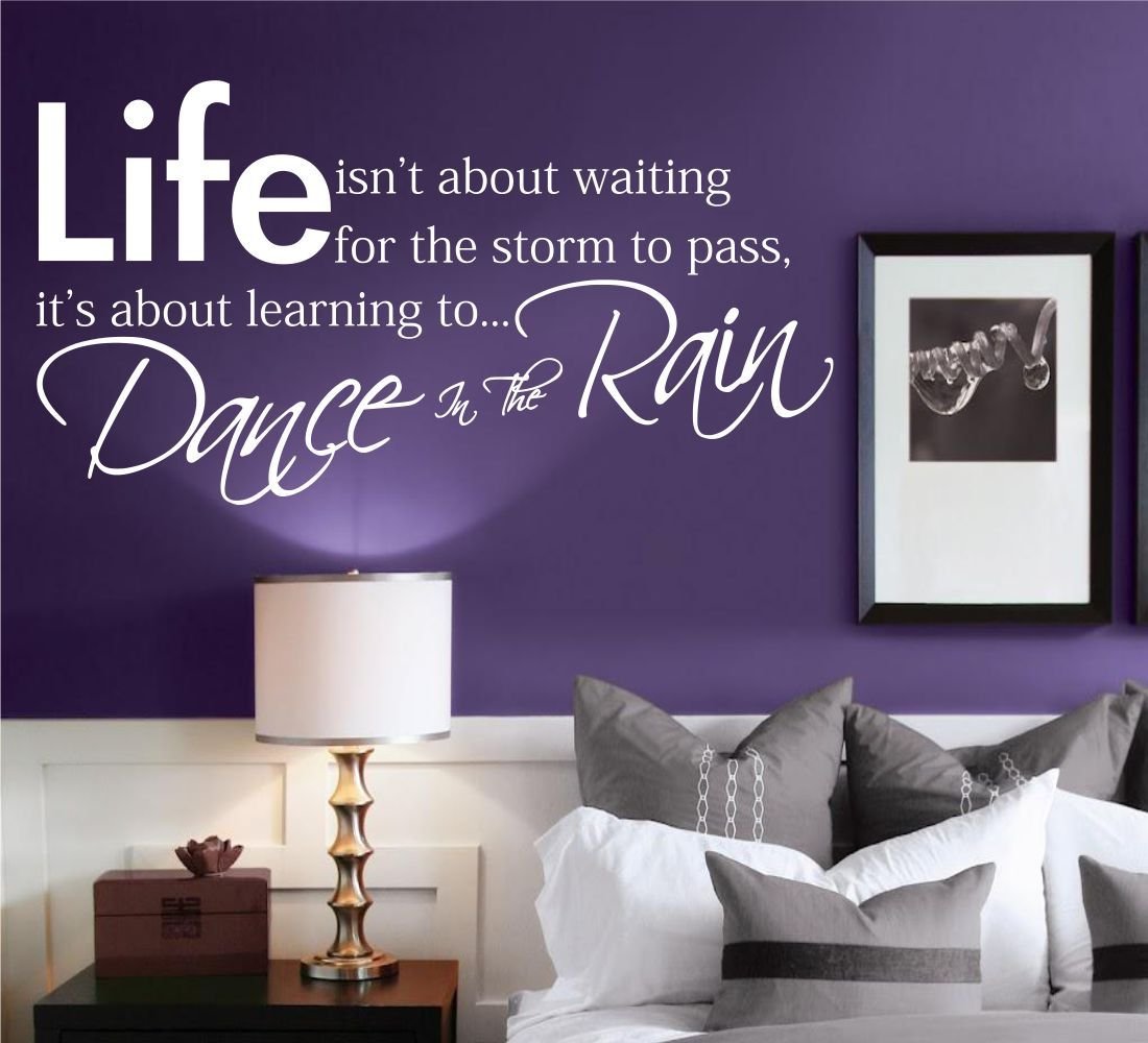 Life Learning Dance Rain Wall Art Quote Sticker Murals Decals Transfer Design
