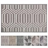 Indoor Doormat 24"x 36" Front Back Door Mat Rubber Backing Non Slip Door Mats Inside Floor Mud Dirt Trapper Mats Entrance Front Door Rug Shoes Mat Machine Washable Carpet (Grey:Time Cloister)