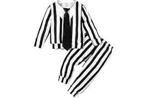 HAPPIDOO Toddler Boy Halloween Costume Outfit Baby Black and White Striped Clothes