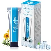 Twin Lotus Natural Herbal Aqua Cool Toothpaste,Minty Fresh Flavor,Fluoride Free,Gluten Free,Non GMO,for Bright White and Firm Teeth,Long-Lasting Fresh Breath,3.52oz 1 Pk