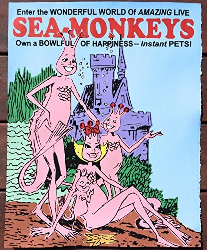 16" x 20" - Sea Monkeys - Limited Edition Hand Silk Screened Art Painting Art by Rob Johnston Artist