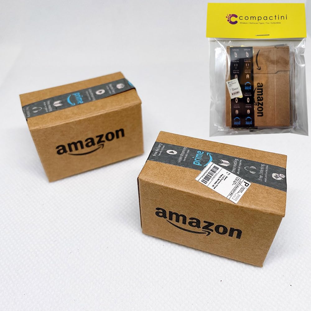 Photo 1 of compactini Miniature Set Shopping Mall Shipping Boxes 8P(Unfolded) 1:12 Scale Models Dollhouse Accessory Prime Shipping Box Miniature