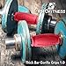 ProFitness Thick Bar Grips 1.0 Turns Barbell, Dumbbell, and Kettlebell Into Thick Gripz for Muscle Growth. Strengthen for Weight Training/Bodybuilding/Strongman/WOD (Red, 1.0 (Beginner Thick Grip))
