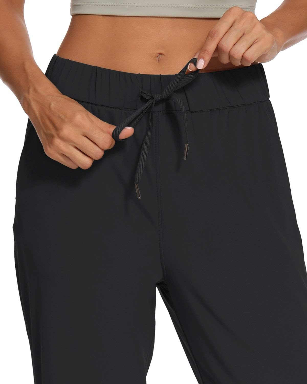 Willit Women's Lounge Sweatpants Golf Travel Pants 7/8 Casual Joggers Stretch Comfy On The Fly Pants: Clothing