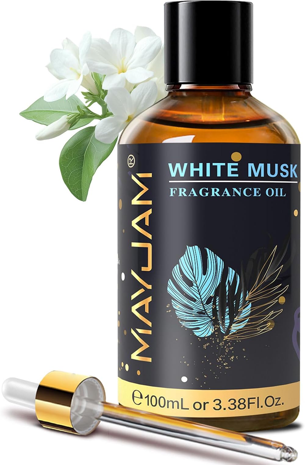 MAYJAM Fragrance Oil White Musk 100ML with Glass Dropper Aromatherapy Diffuser