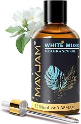 MAYJAM Fragrance Oil White Musk 100ML with Glass Dropper Aromatherapy Diffuser