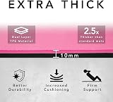 Karma Fitness Large Exercise Mat 183x80x10mm Pink with Carry Straps view 3