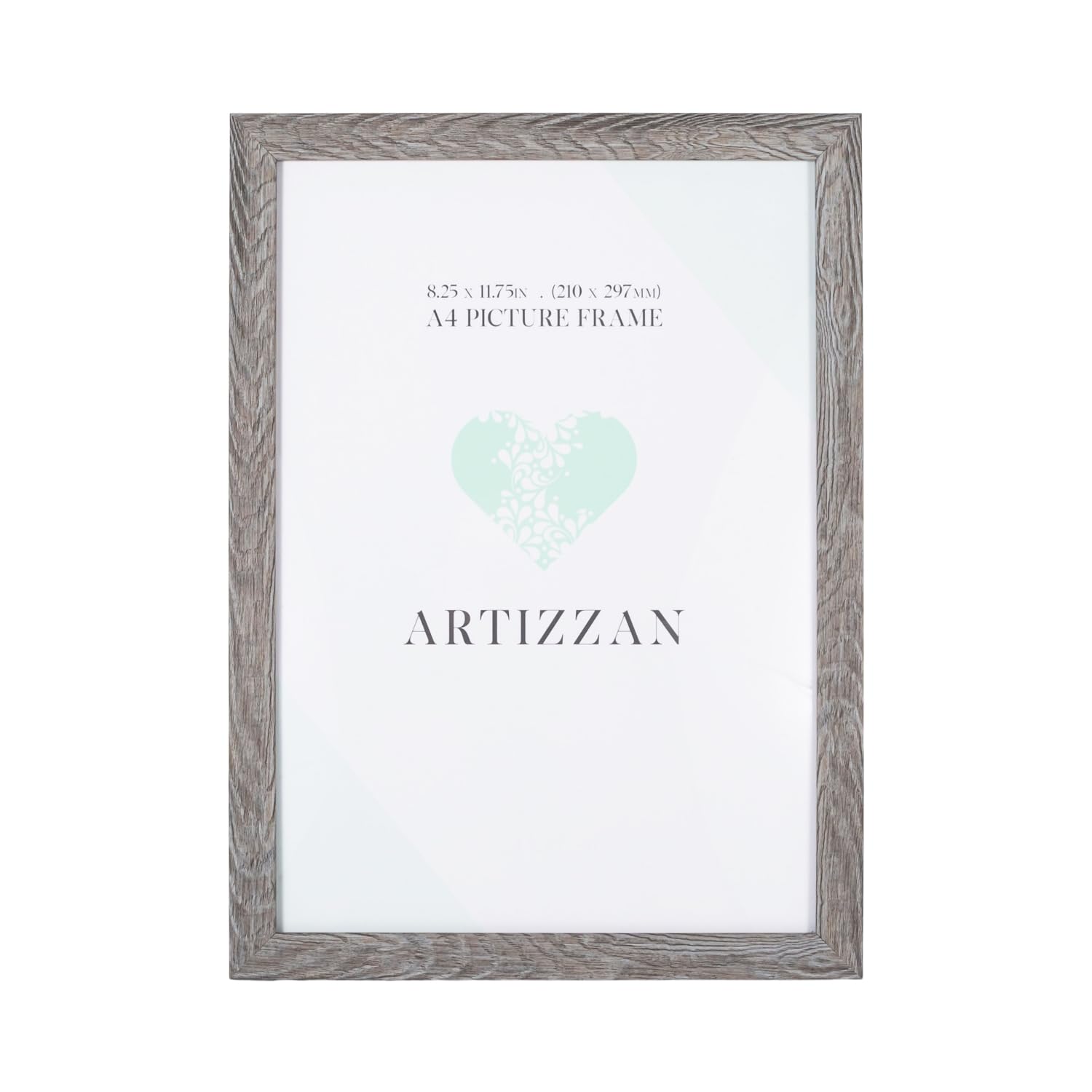 Happy Homewares Modern and Chic Grey Veneer Wood Effect A4 Certificate Frame for Wall Hanging or Free Standing Table | 21cm x 30cm