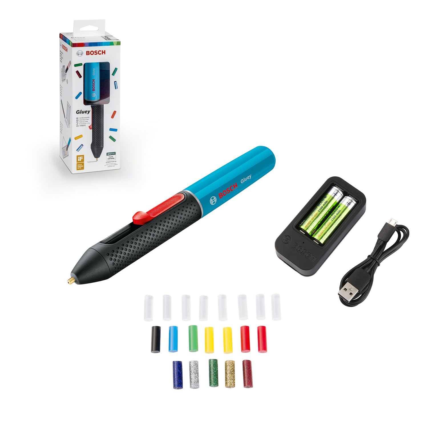 Bosch Home And Garden Pistolet À Colle, Bleu, (L X B) 195 Mm X 25 Mm