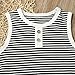 Kehen Toddler Baby Boys 2pcs Summer Outfits Sleeveless Stripes T-Shirt + Short Pants Casual Sets (Black, 12-18 Months)