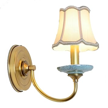 Design Wandleuchte Wohnzimmer Glas Beleuchtung Lampe Altmessing Landhaus Stil Beleuchtung