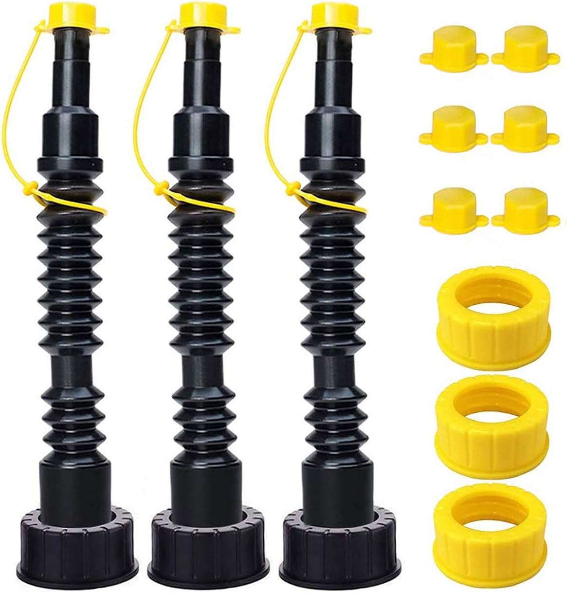DEDC 3 Set Flexible Universal Gas Can Spouts Replacement