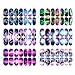EFT New Trendy 1pack 3D Beautiful Landscape Nail Art Tips Pack Decal Wrap Water Tattoo Noctilucent Transfer Stickers DIY Decoration Fashion Xmas Gift #6
