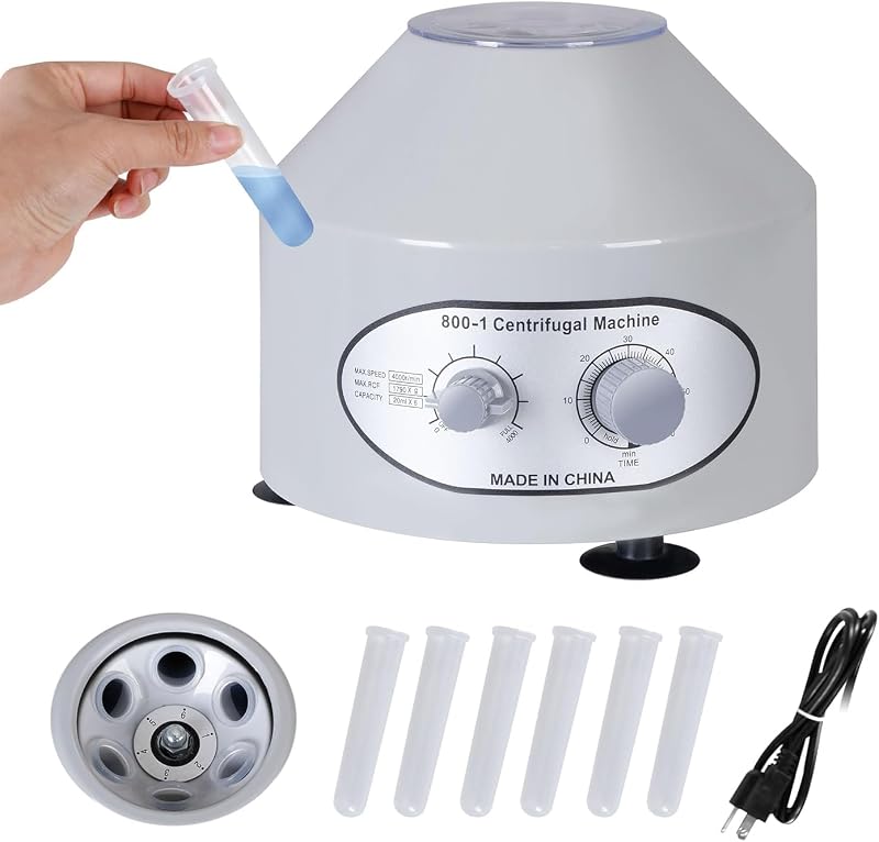 BONEW 4000rpm Lab Centrifuge 6x20ml 60 Min Timer Desktop Electric Medical
