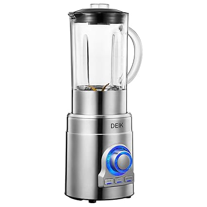 Deik Mixer, Standmixer, Zerkleinerer mit 1,8L Glas, Smoothie Mixer mit 1000W starker Motor, Edelstahlgehäuse, (24.000 U/min, 