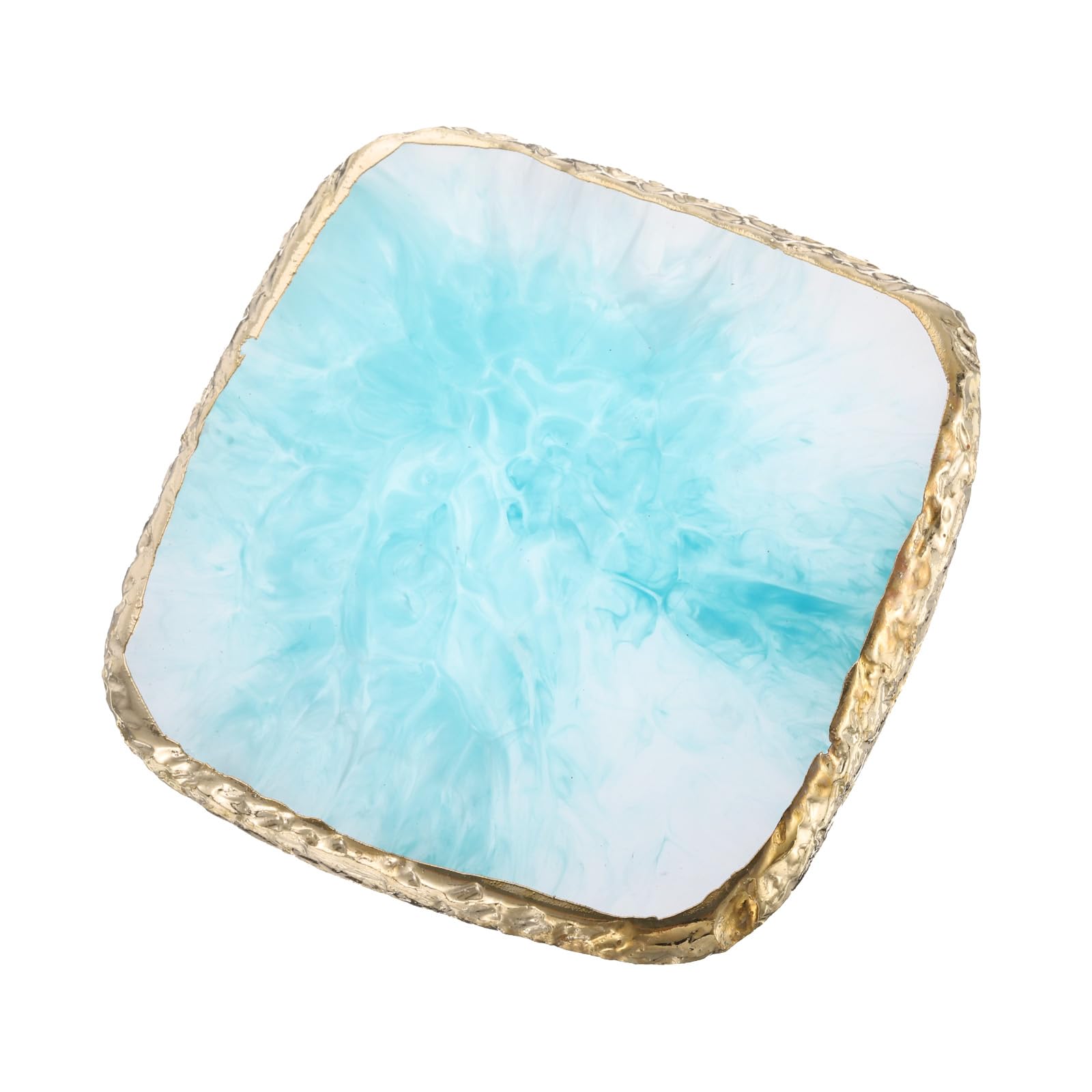 PATIKIL Resin Nail Art Palette, Nail Polish Mixing Palette Square Gel Makeup Display Board Pallet Painting Tray Drawing Color Dish Holder, Blue