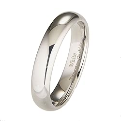 MJ Metals Jewelry Classic Mirror Polished White
