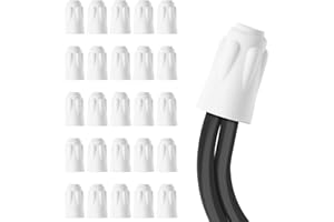 AJCOTAHM 25 PCS Ceramic Wire Connectors, Porcelain Wire Connector Twist Caps 22-14 Awg High Temperature Wire Nuts for Oven Electrical Repairs (Small Size)