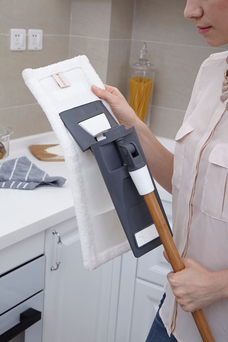 Full Circle Mighty Mop 2-in-1 Wet/Dry Microfiber Head, White