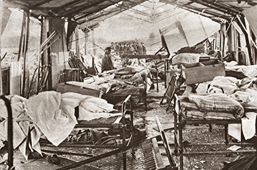Wwi Hospital Bombing Na British Hospital Of The St JohnS Ambulance Association Intentionally Bombed By German Air Raiders During World War I Photograph C1916 Poster Print by (24 x 36)