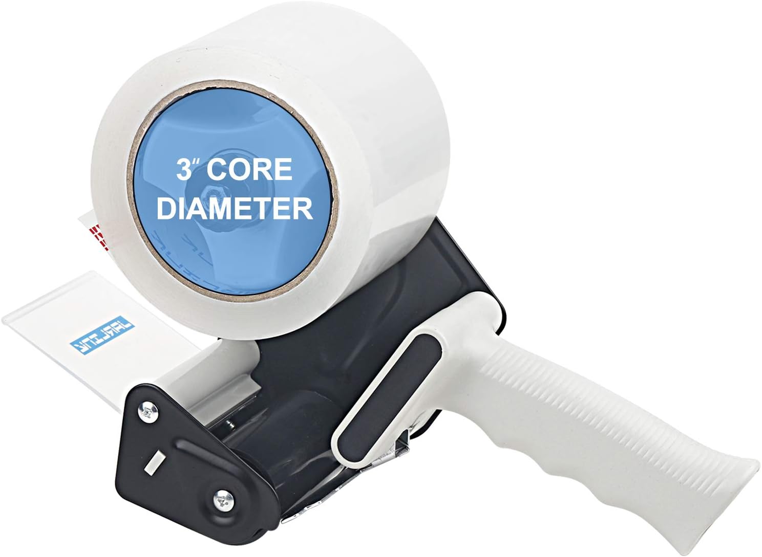 JARLINK Packing Tape Dispenser Gun with Rolls Tape, 3 inches Lightweight Industrial Side Loading Tape Dispenser for Shipping, Packaging, Moving, Box and Carton Sealing (Grey & Black) : Office Products