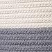 Two-Tone Coiled Cotton Rope Basket - Large Size, 15 x 15 x 14 Inch - Decorative Woven Storage Basket for Laundry Clothes, Toys, Blankets, Pillows