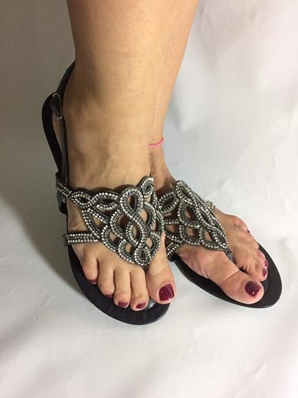 rasteirinha com pedras e strass