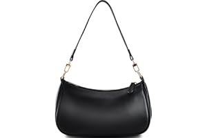 POFUOT Small Cresent Shoulder Bags Crossbody Purses for Women Vegan Leather Handbag Clutch Hobo Purse