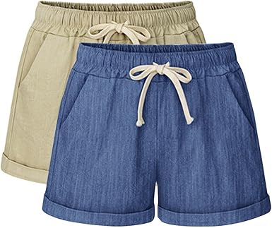 cotton shorts womens plus size