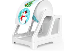 PONNOR Shipping Label Holder for Roll and Fan-fold Labels,Thermal Labels Holder for for Desktop Label Printer,Business Supplies Accessory for Office, Home(Upgraded White)