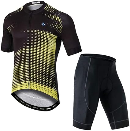 fluorescent yellow cycling jersey