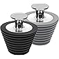 LEKEYE Universal Bathtub Stopper for Bathtub and Bathroom Sink Drains, Black and Gray-2 Pack(Patented Product)