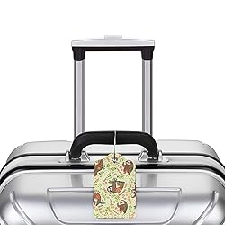 Docsckus 4 PCS PU Leahter Luggage Tag with