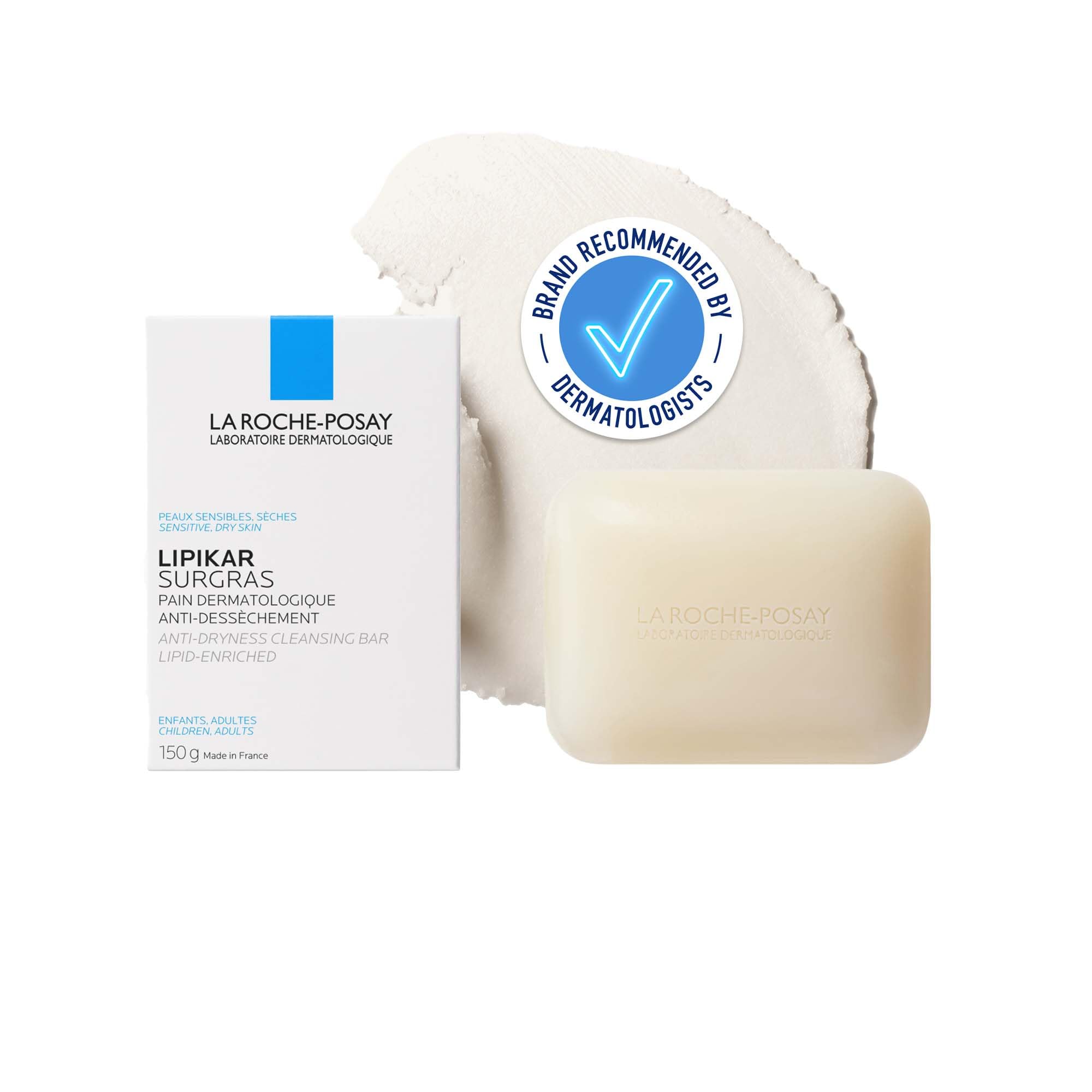 La Roche-Posay Lipikar Surgras Lipid-Enriched Cleansing Bar 150g