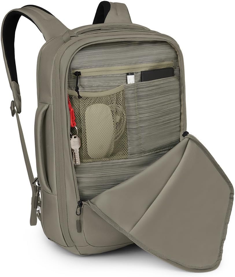 Osprey Aoede 25L Commuter Briefcase Backpack, Tan Concrete