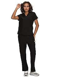 floralhue Scrubs for Women, V-Neck Scrubs Top