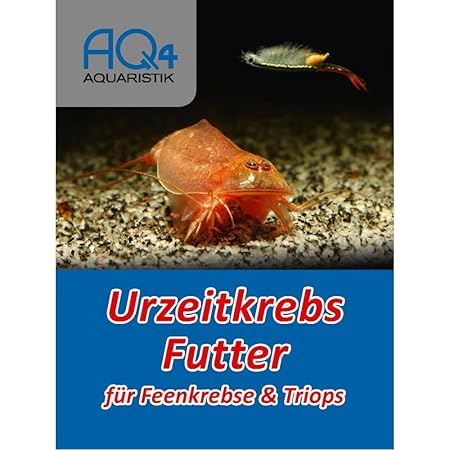 AQ4Aquaristik Futter für Urzeitkrebse (Triops, Feenkrebse, Artemia) - mit Anleitung